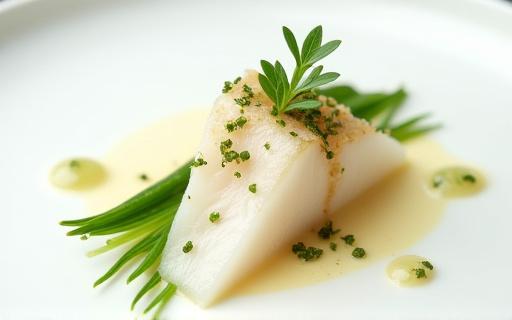 En delikat forret med fisk og urter.